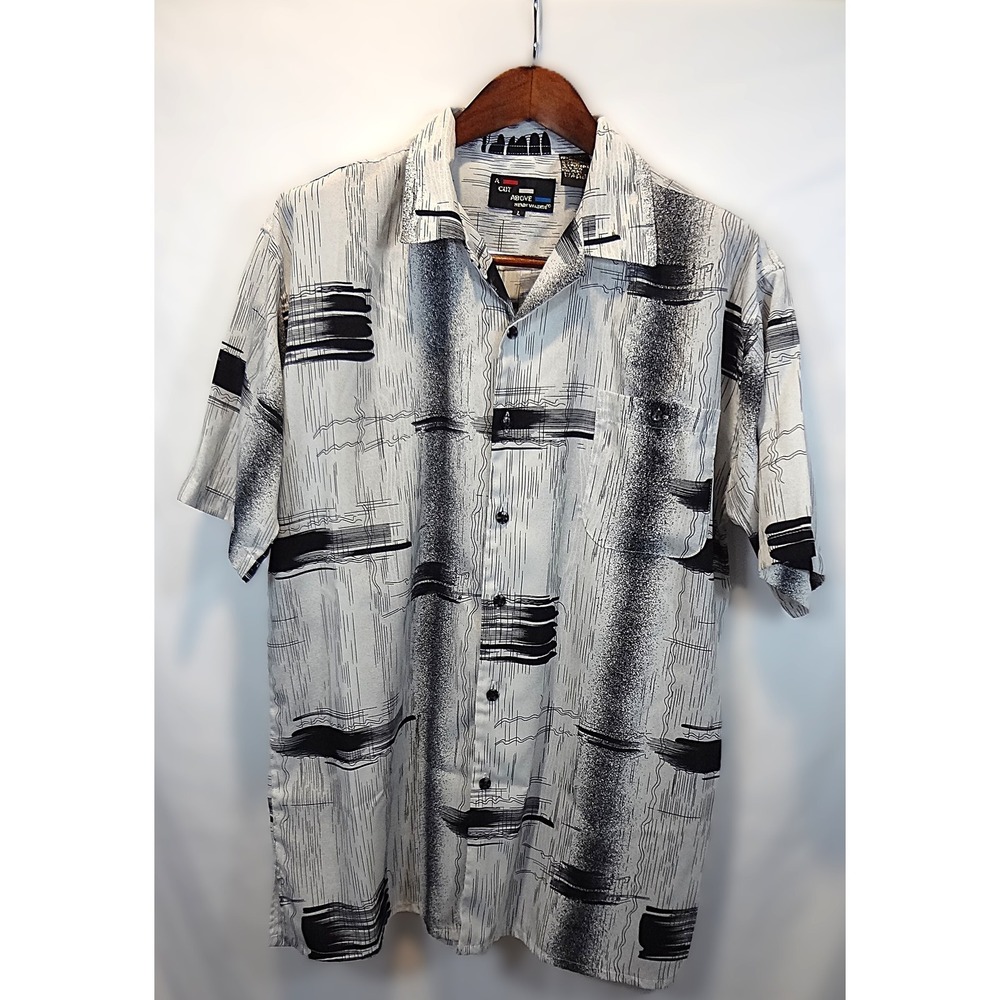 Abstract Print‎ Camp Shirt Short Sleeve Button Up Casual Menswear